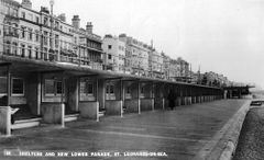 Shelters on the lower promenade beneath Grand Parade c1935